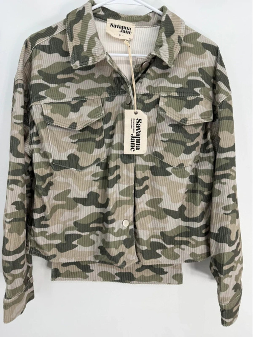 Savanna Jane Women's Camouflage Corduroy Jacket Size Small